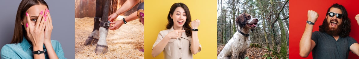 Streamz global advanced magnetic therapy bands for humans showing several customers wearing the you streamz silicone wristband