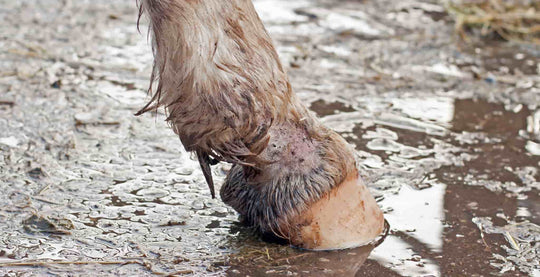 Mud fever in horse symptoms cause and treatment blog image main. Image of horse with mud fever.