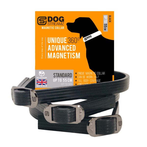 DOG Streamz magnetic therapy 35cm collars for natural pain relief, joint care and wellbeing.