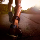 YOU Streamz ankle band on athlete leg for recovery and rehabilitation, natural therapy for humans. 